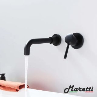 Смеситель для раковины встраиваемый Maretti Eleganza Black ENB32RF13, черный